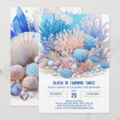 Feestuitnodiging voor Jongens onder de Zeebash Ver Kaart (Voorkant / Achterkant)