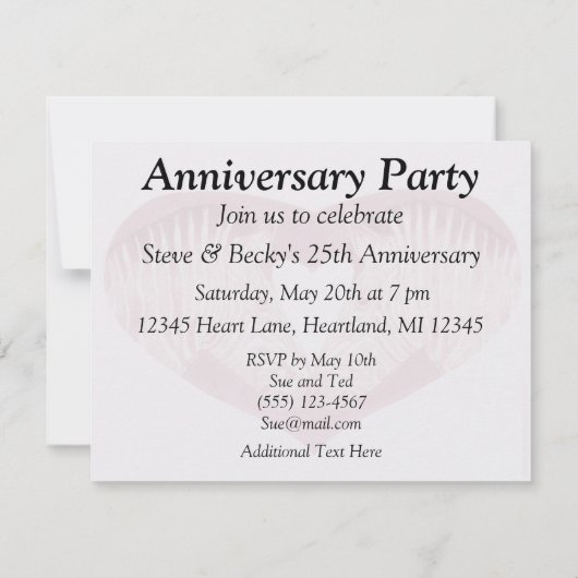 Feestuitnodiging - Zebra's & Hart Kaart (Achterkant)