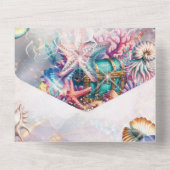 Feestuitnodiging Zeemeermin Elf All In One Uitnodiging (Achterkant)