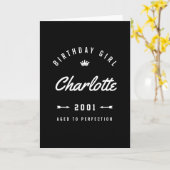 Feestvarken aan Retro die Perfectie is verouderd Kaart (Gele Bloem)