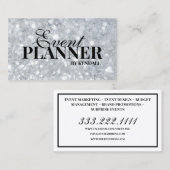 Feestverhuur Evenement Planner Servies Glitter Gri Visitekaartje (Voorkant / Achterkant)