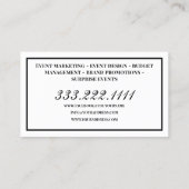 Feestverhuur Evenement Planner Servies Glitter Gri Visitekaartje (Achterkant)