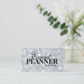 Feestverhuur Evenement Planner Servies Glitter Gri Visitekaartje (Staand voorkant)