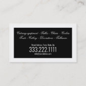 Feestverhuur servies Decor Zwart Wit Bordered Visitekaartje (Achterkant)