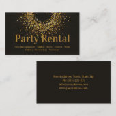 Feestverhuur servies Star Circle Donker Bruin Visitekaartje (Voorkant / Achterkant)