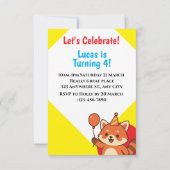 Feestverjaardag geweldige rode panda kaart (Achterkant)