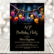 Feestverlichting 40e verjaardagsfeest