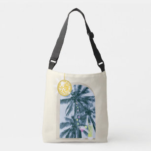 Feestverlichting, Cocktails en Disco Ball onder ha Crossbody Tas