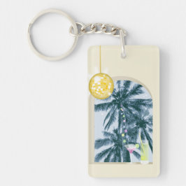 Feestverlichting, Cocktails en Disco Ball onder ha Sleutelhanger