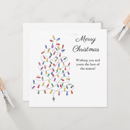 Feestverlichting Kaart (Voorkant / Achterkant in situ)