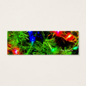 'Feestverlichting' Kerstcadeautag Mini Visitekaartjes (Achterkant)