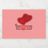 feestvieren honeymoons likeurfles etiket (Enkel label)