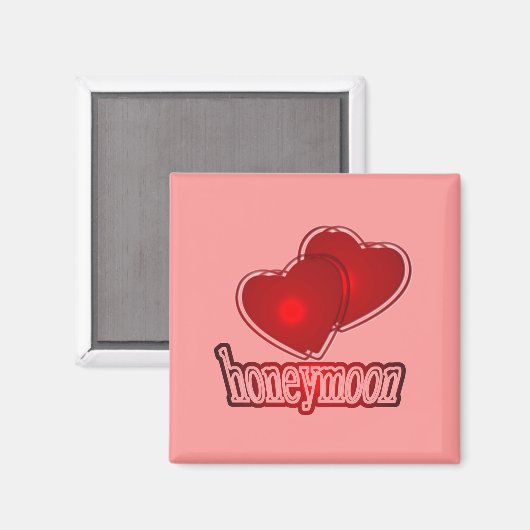 feestvieren honeymoons magneet (Voorkant / Achterkant)
