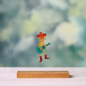 Feestvierend Skelet Gitarist Acryl Bord (Neutraal)