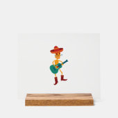 Feestvierend Skelet Gitarist Acryl Bord (Voorkant)
