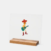 Feestvierend Skelet Gitarist Acryl Bord (Hoek)