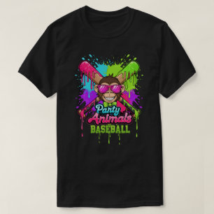 Feestvierende Dieren Honkbal Grappige Aap Honkbal T-shirt