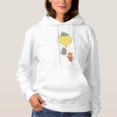 Feestvierende Dieren Met Een Ballon Hoodie (Voorkant)