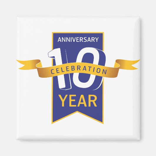 Feestviering 10-jarig jubileum magneet (Voorkant)