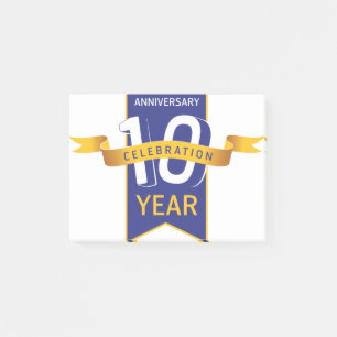 Feestviering 10-jarig jubileum post-it® notes