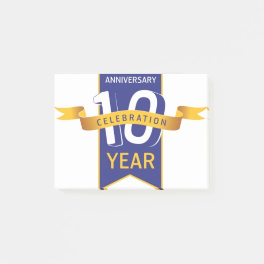 Feestviering 10-jarig jubileum post-it® notes (Voorkant)