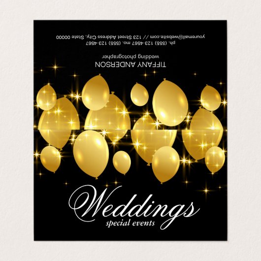 feestviering | Ballonnen Visitekaartje (Buitenkant ongevouwen)