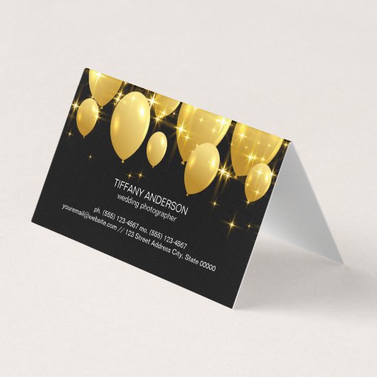 feestviering | Ballonnen Visitekaartje (Achterkant)