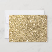 FEESTVIERING INFO eenvoudige moderne gouden glitte Kaart (Achterkant)
