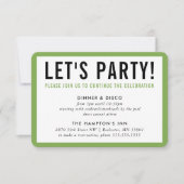 FEESTVIERING INFO modern strak zwart groen Kaart (Voorkant)