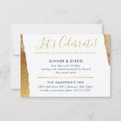 FEESTVIERING INSERT modern luxe verguld goud Kaart (Voorkant)