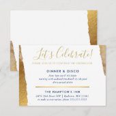 FEESTVIERING INSERT modern luxe verguld goud Kaart (Voorkant / Achterkant)