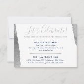 FEESTVIERING INSERT modern luxe verguld zilver Kaart (Voorkant)