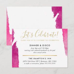 FEESTVIERING INSERT moderne luxe verguld roze Kaart