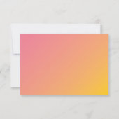FEESTVIERING KAART modern roze geel gradiënt (Achterkant)
