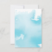 FEESTVIERING KAART moderne aqua blauw waterverf (Achterkant)