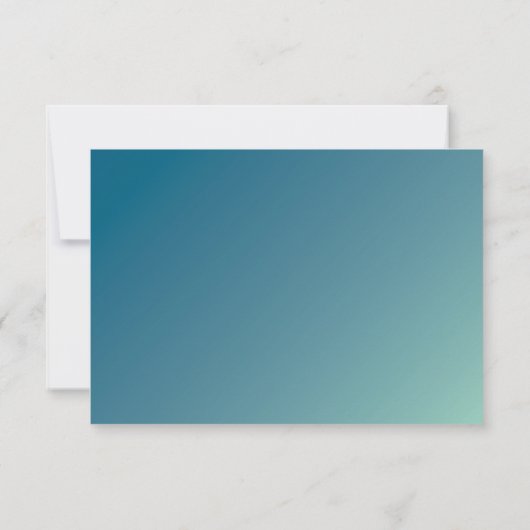 FEESTVIERING KAART moderne blauw mint gradiënt (Achterkant)