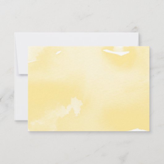 FEESTVIERING KAART moderne gele waterverf (Achterkant)