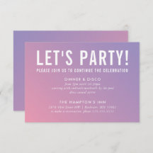 FEESTVIERING KAART moderne paarse roze gradiënt