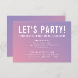 FEESTVIERING KAART moderne paarse roze gradiënt