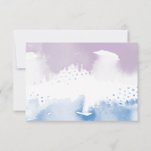 FEESTVIERING KAART schattig blauw paarse waterverf (Achterkant)