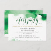 FEESTVIERING KAART smart cool groene waterverf (Voorkant / Achterkant)