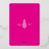 Feestviering Kerstrood Folie Uitnodiging (Achterkant)