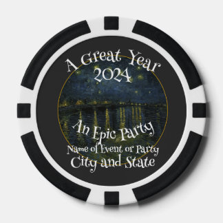 Feestviering Vakantie Diner Festival 2024 Poker Chips
