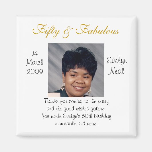 Feestvoordeelmagneet Magneet (Voorkant)