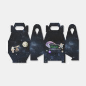 Feestvoorkeursbox van het Kind met een ruimtethema Bedankdoosjes (Uitgevouwen)