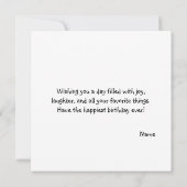 Feestvos met ballonnen en eigen tekst kaart (Achterkant)