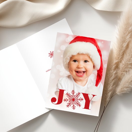 feestvreugde | Gevouwen Vakantiefotokaart Feestdagen Kaart