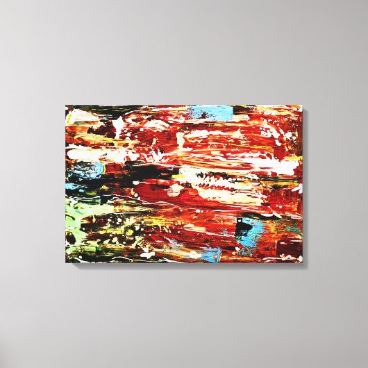Feestvreugde | Kleurrijke moderne abstracte kunst Canvas Afdruk (Voorkant)