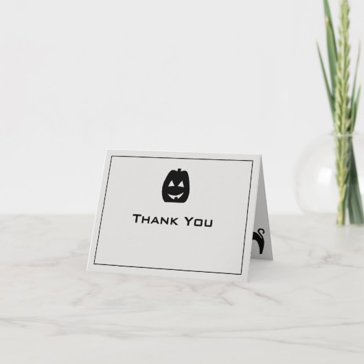 Feestvriend voor datum Halloween bedankkaart (Voorkant)