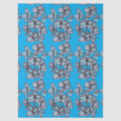 Feestweefselpapier - Abstracte Delphiniums Tissuepapier (Voorkant)